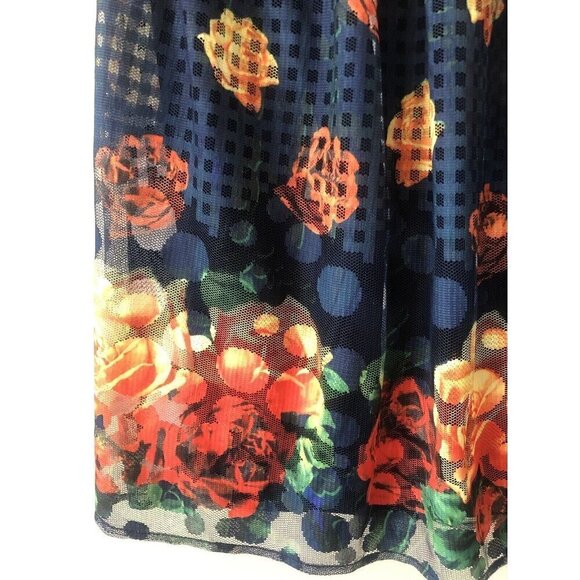 NWT Anthropologie Sunday in Brooklyn Size S Blue Floral Summer Bouquet Skirt - Picture 3 of 6